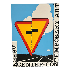 Allan D'Arcangelo, Pop Art Aspen Road Sign D'arcangelo Silkscreen Chiron Press Vintage Art Poster, 1967