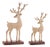 Metal Deer Figurines on Wood Base (Set of 2) For Sale