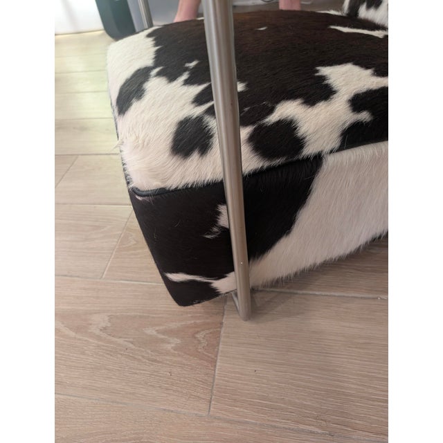 Animal Skin Vintage Flexform a.b.c. Reclining Cowhide Chair by Antonio Citterio Italy For Sale - Image 7 of 18
