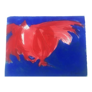 Original Vintage Robert Cooke Chicken Painting For Sale