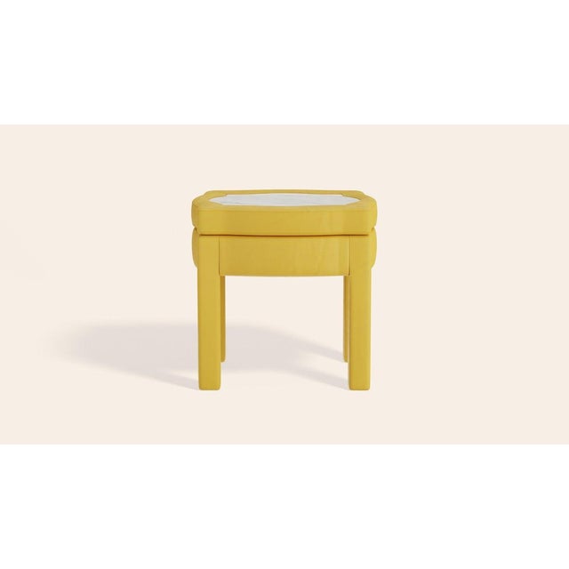 2000 - 2009 Daffodil Velvet Piero Ottoman by Ceraudo For Sale - Image 5 of 9