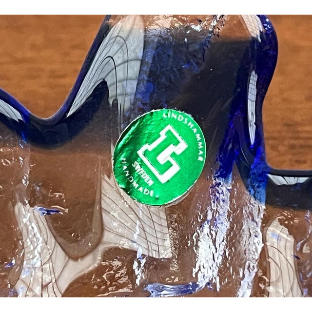 Vintage Art Glass Floral Bowl from Lindshammar, Sweden, 1970s For Sale - Image 16 of 18