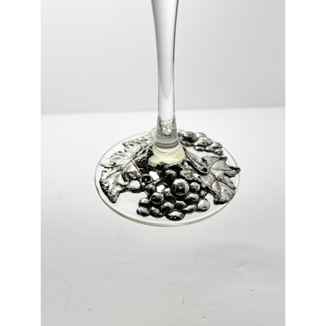 1990s Arthur Court “Grape” Wine Glasses - Set of 4 For Sale In Dallas - Image 6 of 7