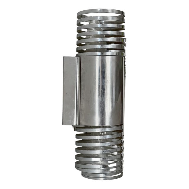 Vintage Double Wall Lights in Chromed Metal, France, 1970, Set of 2 For Sale
