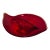 Mid 20th Century Mid-Century Modern Art Glass Ruby Red Leaf Divided Relish Dish For Sale