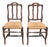 Pair of Antique French Provincial Style Ornate Carved Rush Seat Side Chairs For Sale
