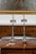 Metal 1940s English Two-Light Silverplate Bobbin Lamps with Pierced Galleries - Pair For Sale - Image 7 of 9