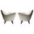 Set of Perla Armchairs in Wood & White Fabric attributed to Guglielmo Veronesi, Isa, Italy, 1950s For Sale - Image 10 of 10