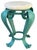 Postmodern Vintage Hand-Painted Iron Side Table With Travertine Top For Sale - Image 3 of 12