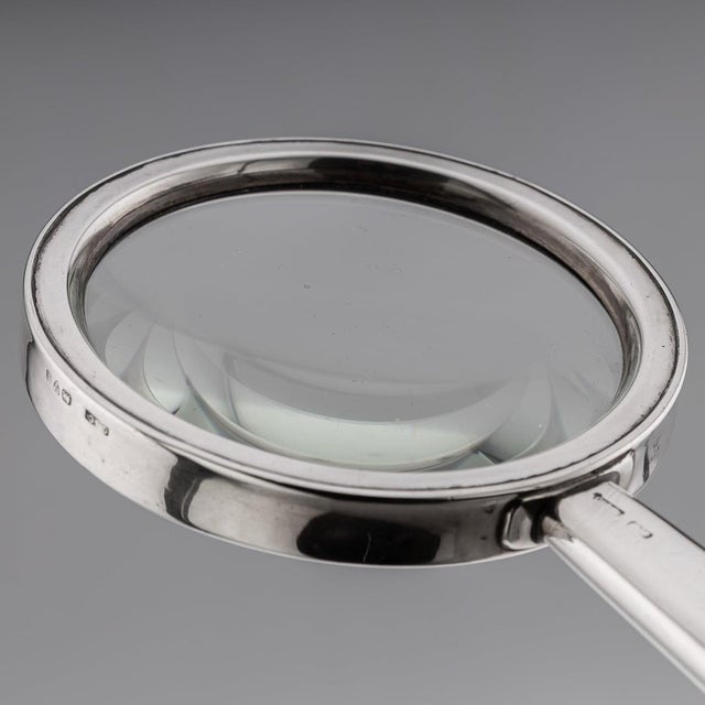 Antique English Silver Magnifying Glass, 1916 For Sale - Image 3 of 9