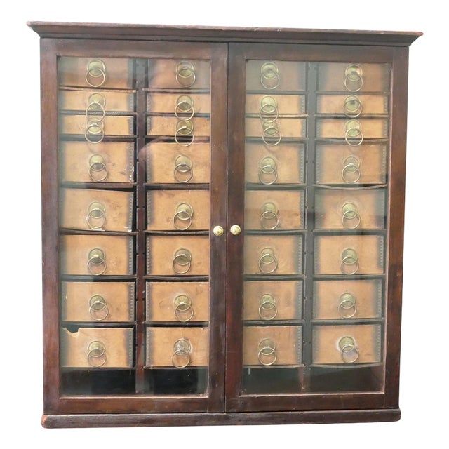 Art Deco Haberdashery Display Cabinet in Walnut, Glass, and Brass, 1920s For Sale