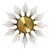 Sunburst Wall Clock in Brass from Atlanta, 1950s For Sale