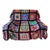 Black Granny Square Cottagecore Rainbow Afghan For Sale