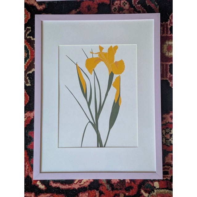 Printmaking Materials Henry Evans Botanical Linocut Prints Framed- Set of 4 For Sale - Image 7 of 17