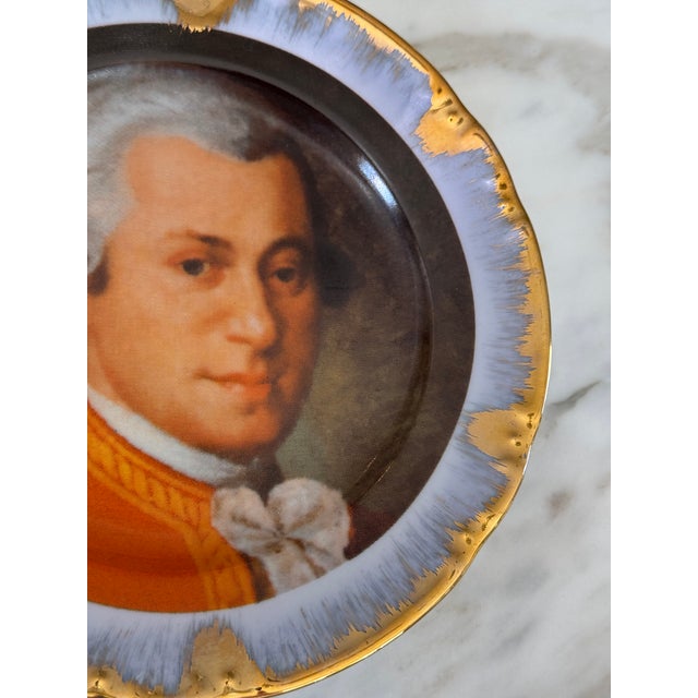 Vintage Wolfgang Amadeus Mozart Decorative Plate For Sale - Image 9 of 9