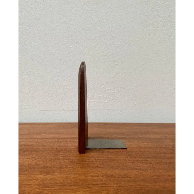 Mid-Century Scandinavian Bookend in Teak and Brass For Sale - Image 17 of 18