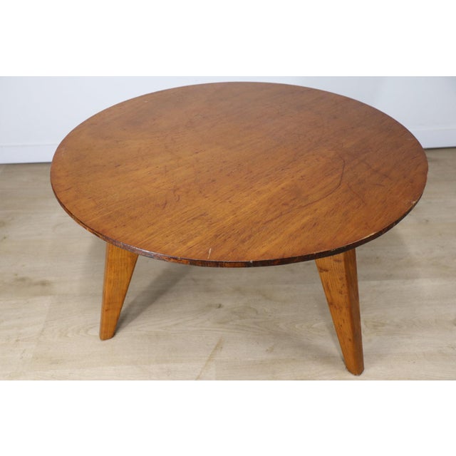 Tripod Coffee Table in Oak, 1950s For Sale - Image 10 of 17