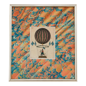Original Hot Air Balloon Print Orange