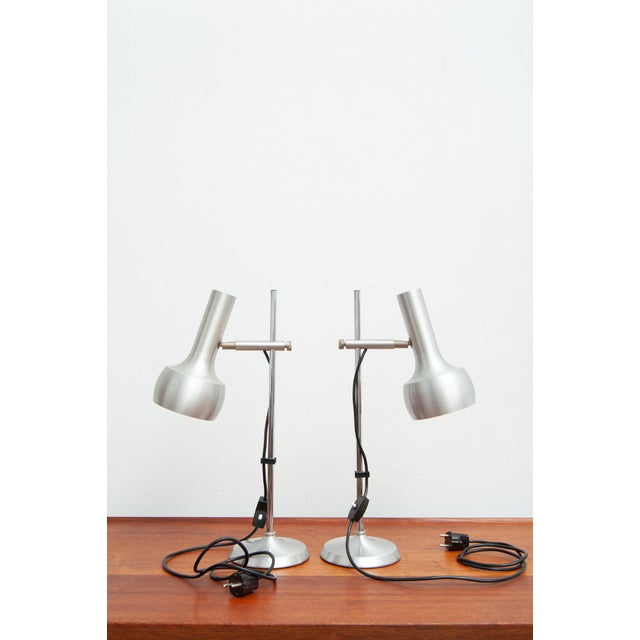 Silver Table Lamps by Leclaire & Schäfer, 1960s, Set of 2 For Sale - Image 8 of 8