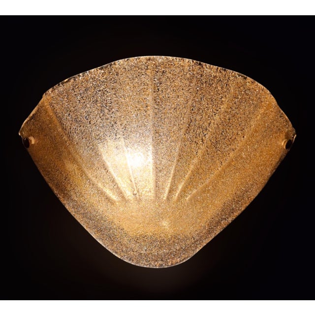 1960s Uplight Amber Graniglia Sconce For Sale - Image 9 of 9