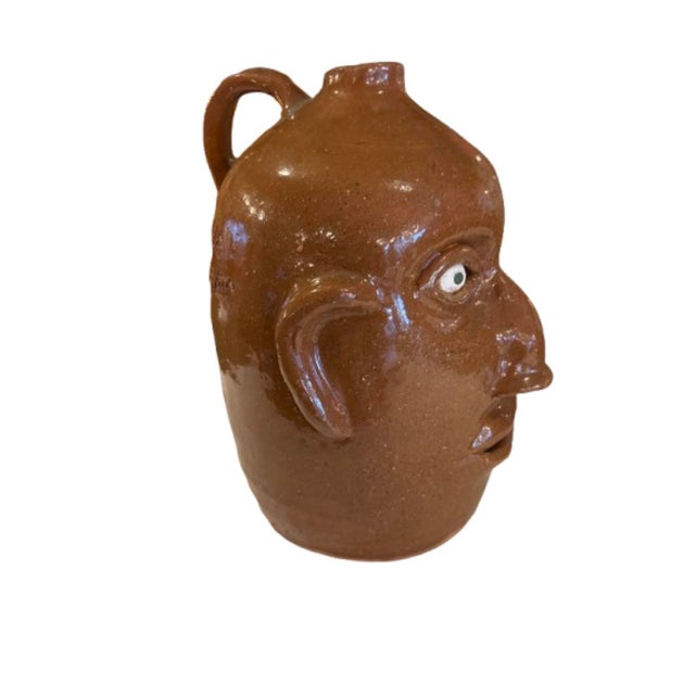 Folk Art Face Jug by Reggie Meaders For Sale - Image 3 of 6