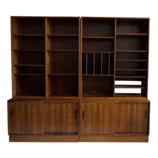 Mid-Century Modern Bookcase in Rosewood from Hundevad & Co., 1960s, Set of 2 For Sale