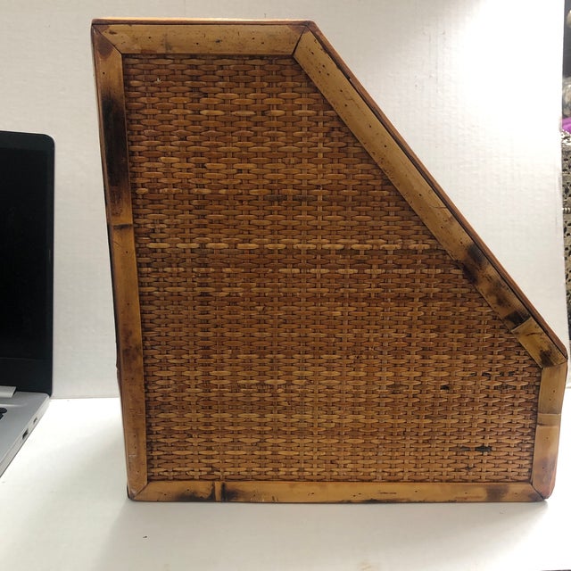 Coastal Vintage Mid Century Modern Magazine/File Holder For Sale - Image 3 of 10