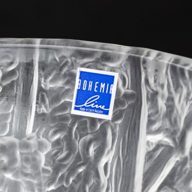 Modern Bohemian Frosted Art Glass Forest Vase For Sale - Image 3 of 6