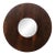 African Brown Wood Round Mirror For Sale