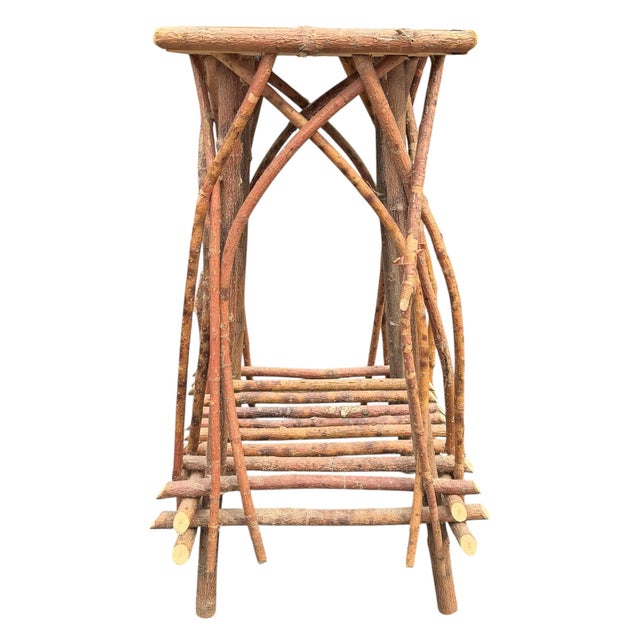 Brown Pair of Adirondack Style Twig Tables For Sale - Image 8 of 18