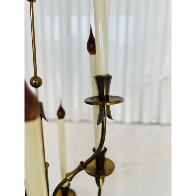 Stilnovo (Italy, Founded 1946), circa 1960. Hollywood Regency in style, this 10 - Light Stilnovo floor lamp has an...