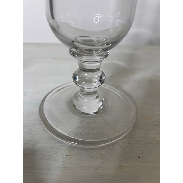 Glass Antique Show Footed Apothecary For Sale - Image 7 of 8
