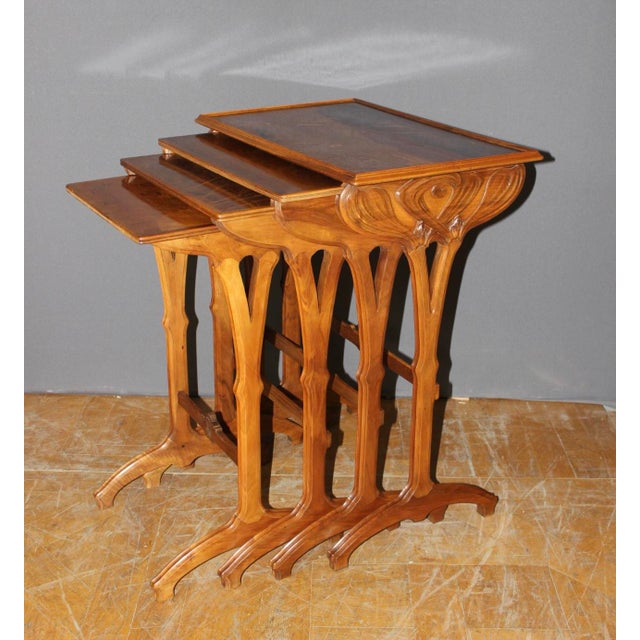 Nesting Tables by Emile Gallé, 1890s, Set of 4 For Sale - Image 14 of 17
