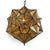 Indian Vintage Brass Indian Origami Star Pendant Light Medium For Sale - Image 3 of 9