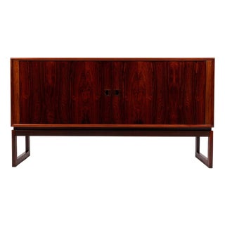 Vintage Axel Christiansen Odder Rosewood Tambour Credenza Sideboard 1960s For Sale