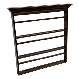 Victorian Era Wall Mounted Plate Rack For Sale