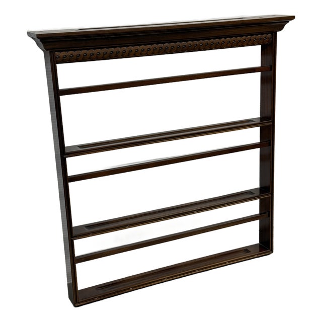 Victorian Era Wall Mounted Plate Rack For Sale