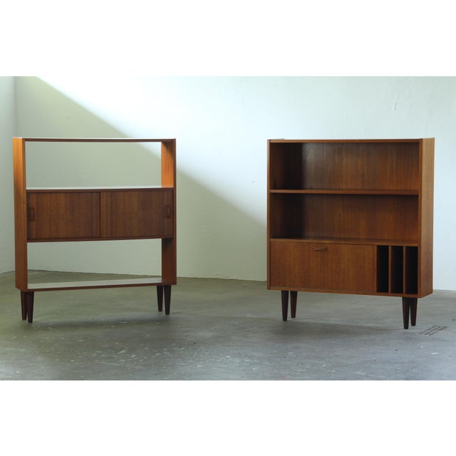 Mid-Century Modern Danish Teak Bookcase with Sliding Doors, 1960s For Sale - Image 16 of 18
