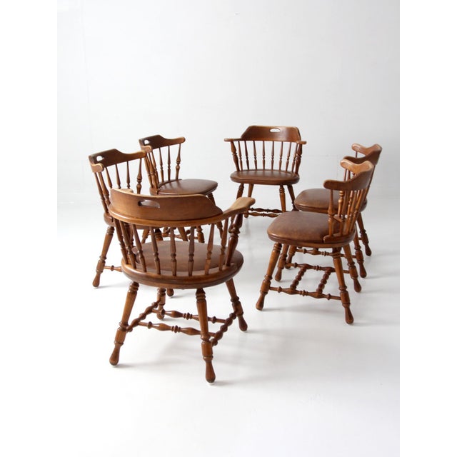 Mid-Century Dinaire Windsor Dining Chairs Set 6 For Sale - Image 16 of 18