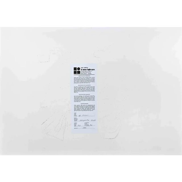 Abstract composition is a colored screen print on paper, realized in the 1970s by the Italian artist Wladimiro Tulli....