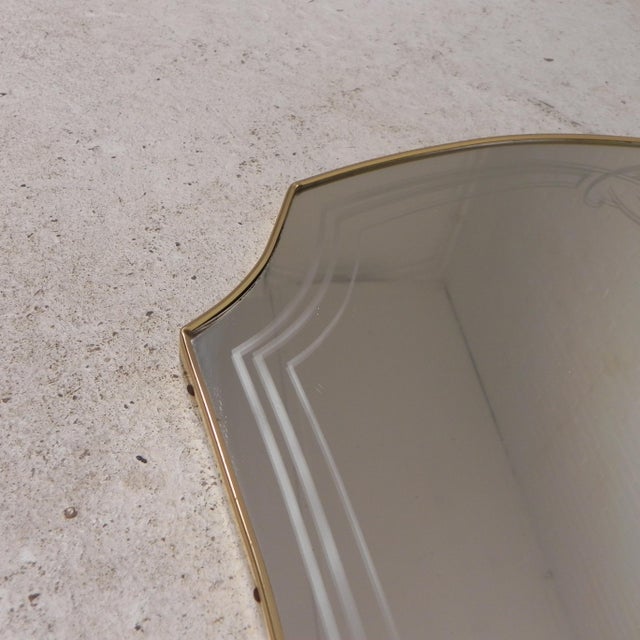Gold Vintage Mirror with Gold Rim, 1960s For Sale - Image 8 of 14