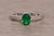 The 42nd Avenue: Emerald and Diamond Ring in White Gold For Sale - Image 4 of 11