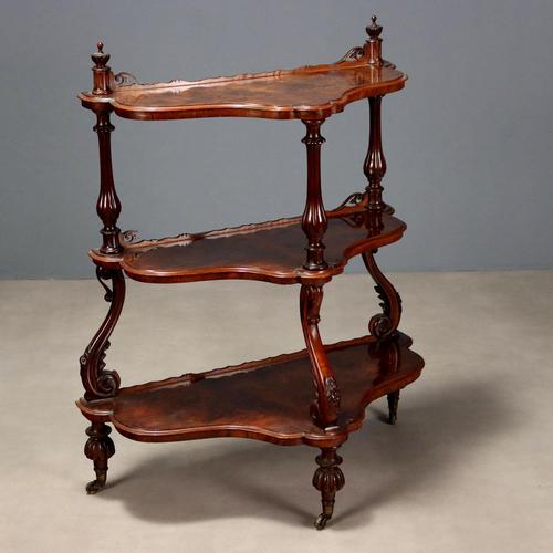 Louis Philippe Walnut and Burr Walnut Shelf For Sale - Image 11 of 11
