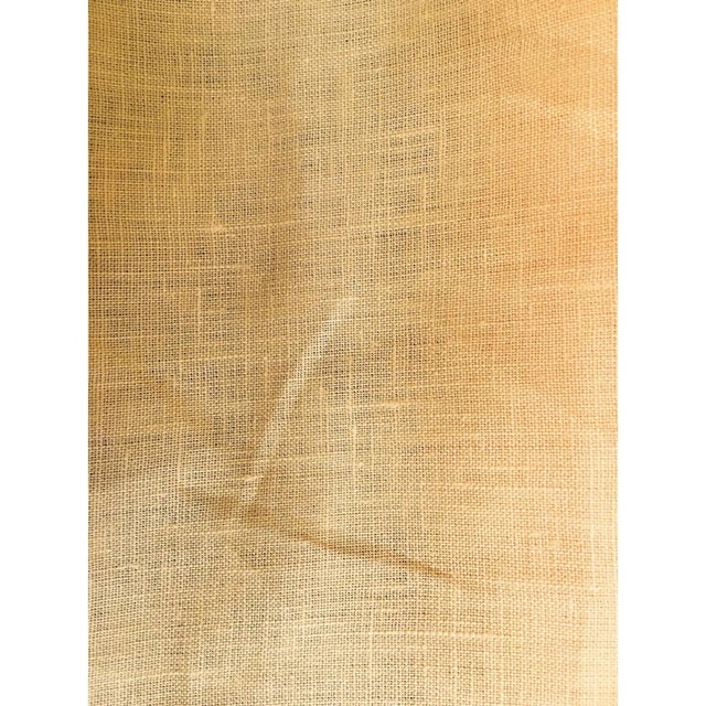 Contemporary Designer Golden Cornflower Color Organic Linen Fabric- Over 4 Yards For Sale