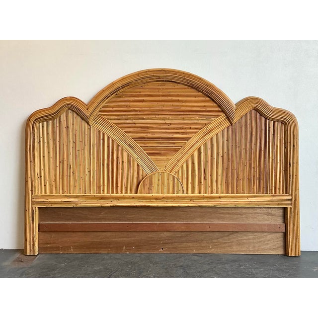 Vintage Pencil Reed King Headboard For Sale - Image 10 of 12