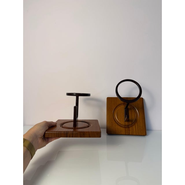 Wood Wall Hooks in Teak by Sudbrock, Set of 2 For Sale - Image 7 of 11