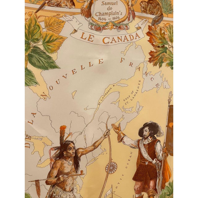 Hermès Hermès Samuel De Champlain Silk Scarf by Kermit Oliver 2006 For Sale - Image 4 of 8