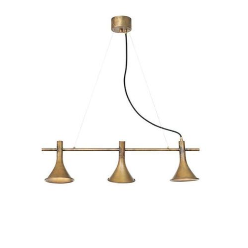 Not Yet Made - Made To Order Megafon 3-Raw Brass Ceiling Lamp by Jesper Ståhl for Konsthantverk For Sale - Image 5 of 8