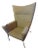 Carl Hansen & Son Ch445 Wing Lounge Chair in Beige Fabric For Sale