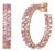 Pink Sapphire & Diamond Hoops Earrings 18kpg, A Pair For Sale